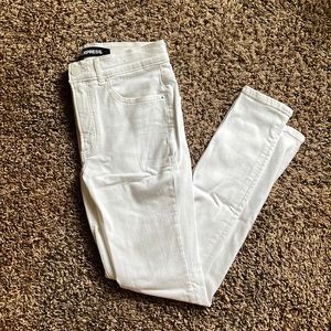 Express White Stretch Skinny Jeans